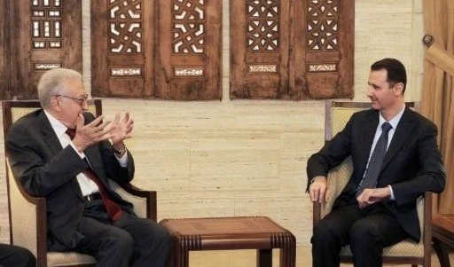 الرئيس الأسد في أول لقاء مع الإبراهيمي الرئيس الأسد في أول لقاء مع الإبراهيمي