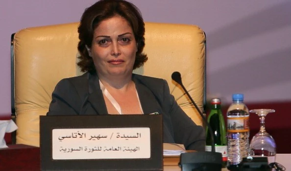 سهير الأتاسي ممثلة الهيئة العامة للثورة ضمن صفوف الإئتلاف المعارض سهير الأتاسي ممثلة الهيئة العامة للثورة ضمن صفوف الإئتلاف المعارض