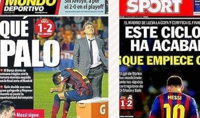 صحف كتالونيا تنقد آداء برشلونة وتطالب بالتغيير صحف كتالونيا تنقد آداء برشلونة وتطالب بالتغيير