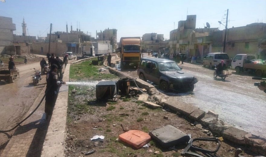 صورة لتفجير سابق وقع في أعزاز صورة لتفجير سابق وقع في أعزاز