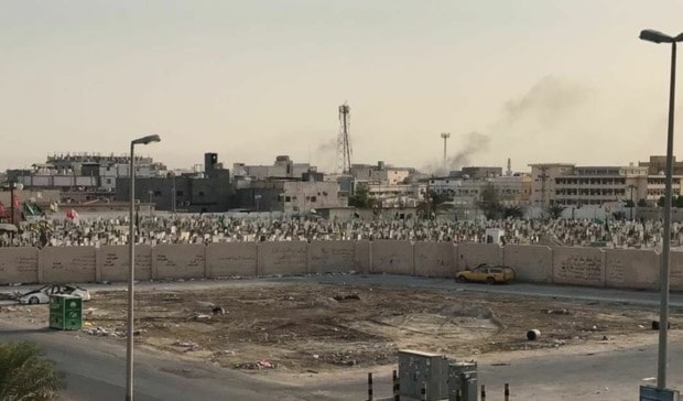 صورة تداولتها مواقع التواصل تظهر القصف على بلدة العوامية صورة تداولتها مواقع التواصل تظهر القصف على بلدة العوامية