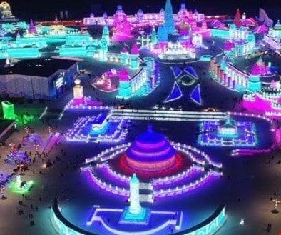 مهرجان للنحت على الجليد في الصين مهرجان للنحت على الجليد في الصين