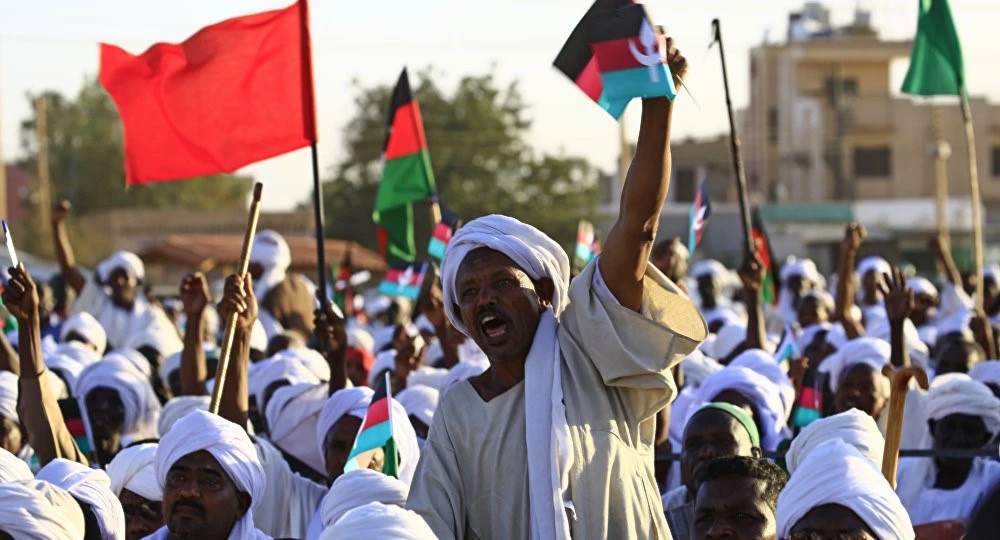 الصورة من المظاهرات في السودان (أ ف ب) الصورة من المظاهرات في السودان (أ ف ب)