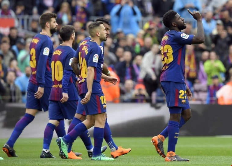 برشلونة من دون خسارة في 39 مباراة على التوالي (أ ف ب) برشلونة من دون خسارة في 39 مباراة على التوالي (أ ف ب)
