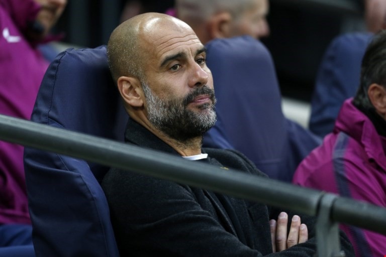 غوارديولا حسم لقب الدوري قبل 5 جولات على نهايته (أ ف ب) غوارديولا حسم لقب الدوري قبل 5 جولات على نهايته (أ ف ب)