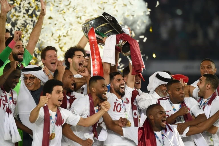 من تتويج المنتخب القطري ببطولة كأس آسيا 2019 (أ ف ب) من تتويج المنتخب القطري ببطولة كأس آسيا 2019 (أ ف ب)