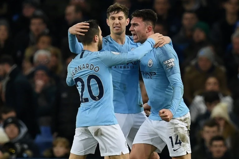 فاز مانشستر سيتي على إيفرتون 2-0 (أ ف ب) فاز مانشستر سيتي على إيفرتون 2-0 (أ ف ب)
