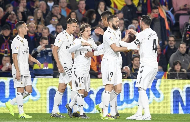 كان ريال مدريد الطرف الأفضل في المباراة (أ ف ب) كان ريال مدريد الطرف الأفضل في المباراة (أ ف ب)