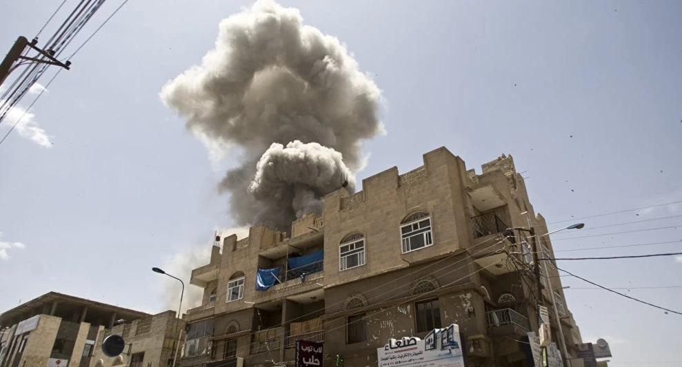 استشهاد العشرات في غارة لطيران التحالف السعودي باليمن استشهاد العشرات في غارة لطيران التحالف السعودي باليمن