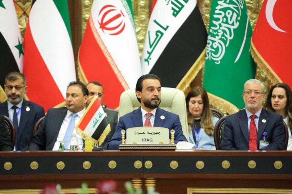 مؤتمر صحفي للبرلمان العراقي يوم 20 أبريل الماضي / أ.ف.ب مؤتمر صحفي للبرلمان العراقي يوم 20 أبريل الماضي / أ.ف.ب