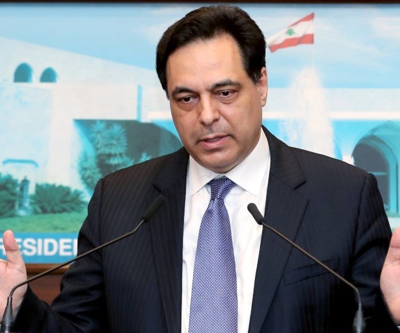 دياب يتحدث للصحفيين في القصر الرئاسي في بعبدا في 10 نوفمبر / تشرين الثاني (أ ف ب). دياب يتحدث للصحفيين في القصر الرئاسي في بعبدا في 10 نوفمبر / تشرين الثاني (أ ف ب).
