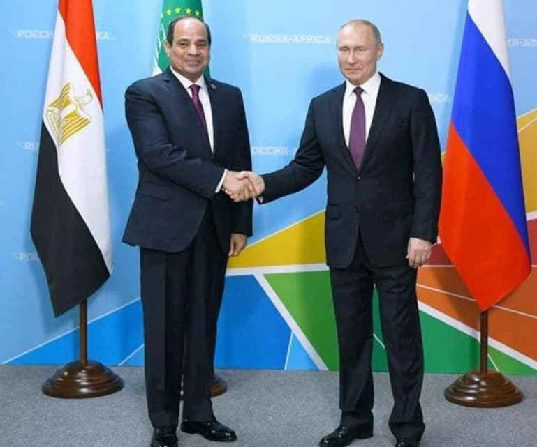 السيسي وبوتين يناقشان الوضع في ليبيا السيسي وبوتين يناقشان الوضع في ليبيا
