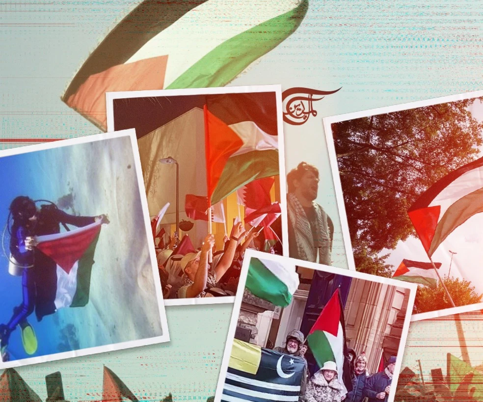 في اليابسة والمحيطات.. علم فلسطين يتخطى حدودها في اليابسة والمحيطات.. علم فلسطين يتخطى حدودها
